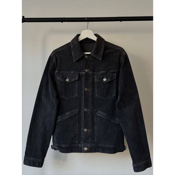 Tom Ford Velvet Corduroy Leather Grey Jacket TFD111 - Picture 1 of 10